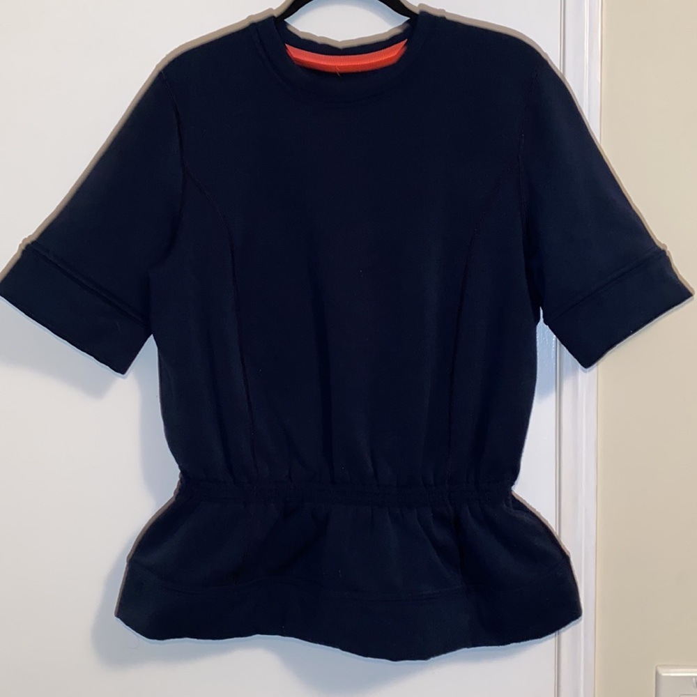 Lululemon Peplum Pullover Top in Inkwell Navy - Picture 5 of 9